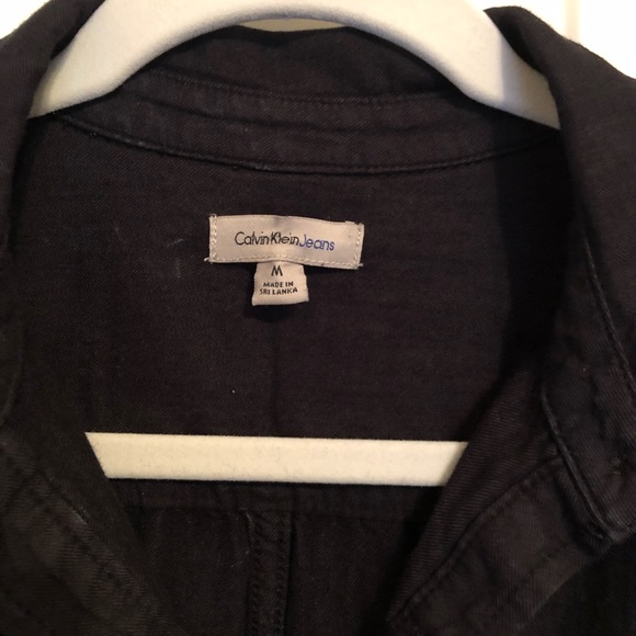 Calvin Klein Denim Button-Down Shirt Dress - Picture 5 of 7